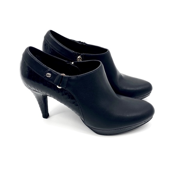 Bandolino Shoes - Bandolino Leather Black Heel Shoe Booties 8.5
